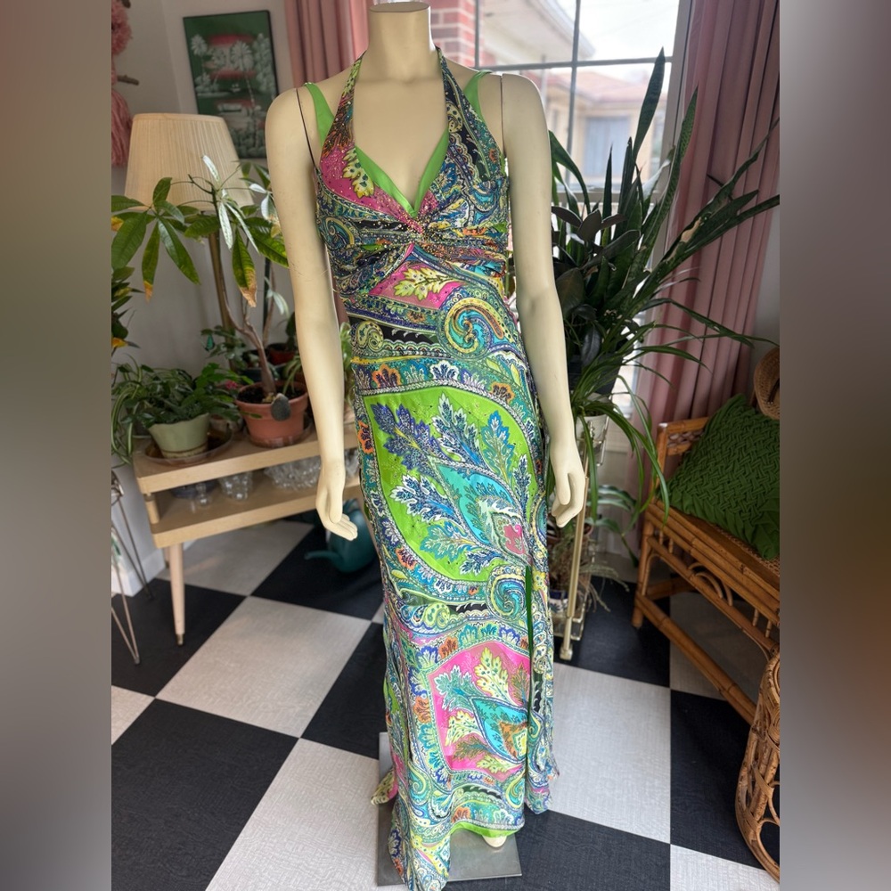 Insane Y2K Prom/Pageant Dress – Multicolor Beaded, NWT 6 Mary Couture